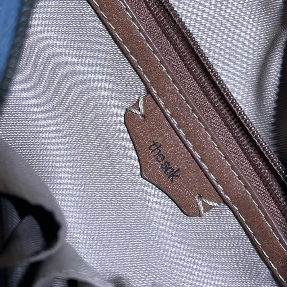 The Sak blue leather Crossbody bag #H-13 - Picture 7 of 9